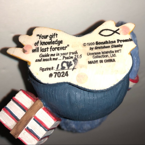 Vintage Collectible Inspirational Sonshine Promises Bluebird Student Figurine - Picture 6 of 7